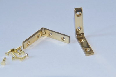 Solid Brass Strap Hinges with 95 Stop (pair)